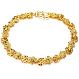 Bracciale Placcato Oro 18 Carati A Forma Di Pesce Da Donna, Completo Nelle Specifiche