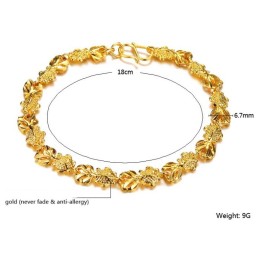 Bracciale Placcato Oro 18 Carati A Forma Di Pesce Da Donna, Completo Nelle Specifiche