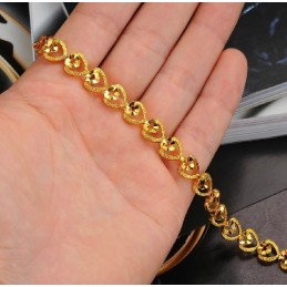Bracciale Da Donna Di Alta Qualità Placcato Oro 18 Carati Con Ciondolo A Forma Di Cuore