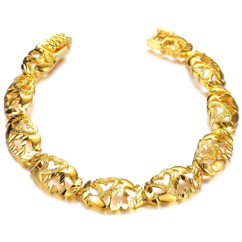 Bracciale Placcato Oro 18 Carati Con Cuore Da Donna, Reputazione Affidabile Bracciale Placcato Oro 18 Carati Con Cuore Da Donna, Reputazione Affidabile