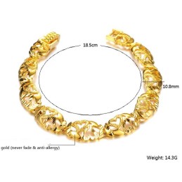 Bracciale Placcato Oro 18 Carati Con Cuore Da Donna, Reputazione Affidabile