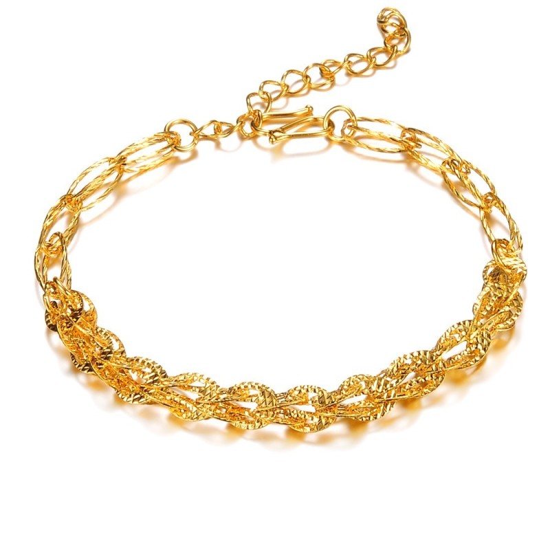 Bracciale Da Donna Placcato Oro 18 Carati, Qualità E Quantità Garantite Bracciale Da Donna Placcato Oro 18 Carati, Qualità E Quantità Garantite