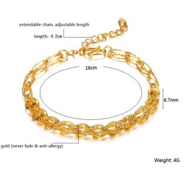 Bracciale Da Donna Placcato Oro 18 Carati, Qualità E Quantità Garantite