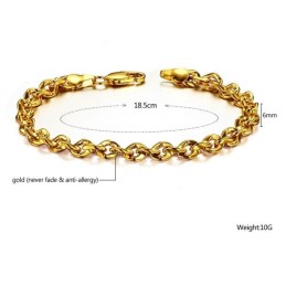 Bracciale Da Donna Placcato Oro 18 Carati, Durevole E Di Lunga Durata