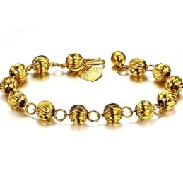 Bracciale Da Donna A Forma Di Palla, Placcato Oro 18 Carati, The Queen Of Quality