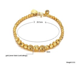 Bracciale Da Donna Di Alta Qualità A Forma Di Palla, Placcato Oro 18 Carati
