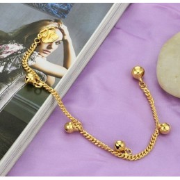 Bracciale Da Donna Placcato Oro 18 Carati Con Campanelli "To Have A Long Story"