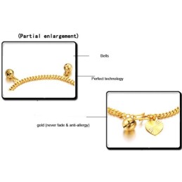 Bracciale Da Donna Placcato Oro 18 Carati Con Campanelli "To Have A Long Story"
