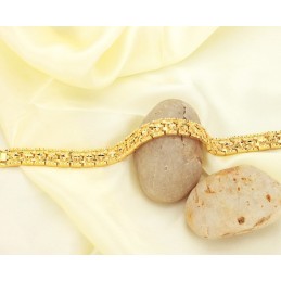 Bracciale Da Uomo Con Motivo A Stella, Placcato Oro 18 Carati, Di Fama Mondiale