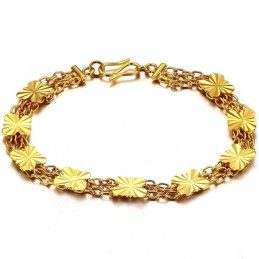 Bracciale A Forma Di Fiore Femminile Placcato Oro 18 Carati, Qualità E Quantità Garantite