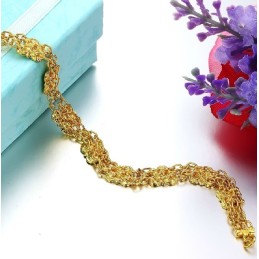 Bracciale A Forma Di Fiore Femminile Placcato Oro 18 Carati, Qualità E Quantità Garantite