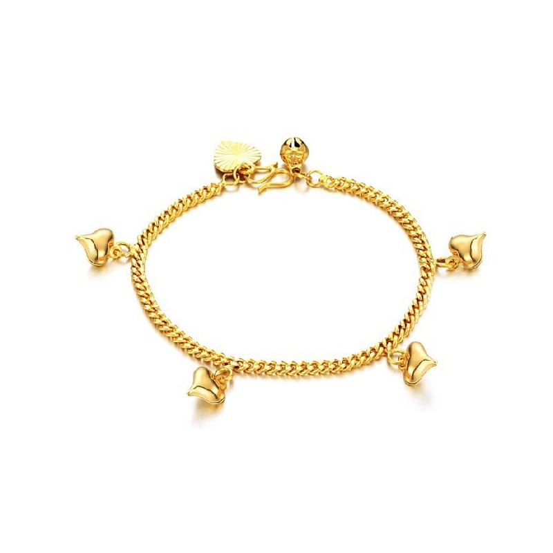 Bracciale Placcato Oro 18 Carati Con Campanellini, Modello "Affidabile Reputazione" Per Donna Bracciale Placcato Oro 18 Carati Con Campanellini, Modello "Affidabile Reputazione" Per Donna