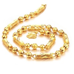 Collana Con Scrub Maschile Facile Da Usare, Placcata In Oro 18 Carati
