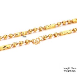 Collana Con Scrub Maschile Facile Da Usare, Placcata In Oro 18 Carati