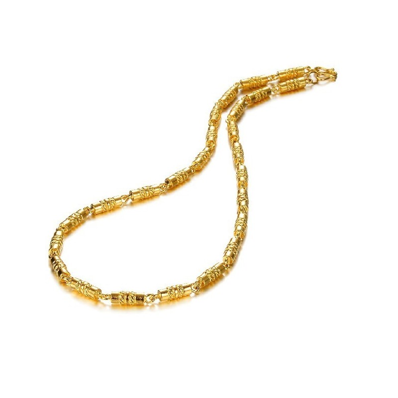 Collana Da Uomo Placcata In Oro 18 Carati, Qualità E Quantità Garantite Collana Da Uomo Placcata In Oro 18 Carati, Qualità E Quantità Garantite