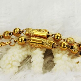 Collana Di Alta Qualità Con Motivo A Drago Maschio Placcata In Oro 18 Carati