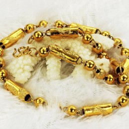 Collana Di Alta Qualità Con Motivo A Drago Maschio Placcata In Oro 18 Carati