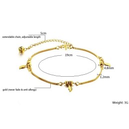 Cavigliera Placcata In Oro 18 Carati A Forma Di Foglia Da Donna, Venduta Bene In Tutto Il Mondo