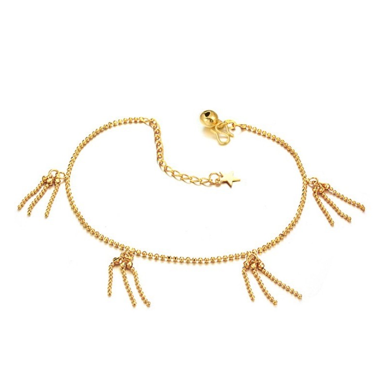 Cavigliera Da Donna Di Qualità Superiore A Forma Di Palla, Placcata In Oro 18 Carati Cavigliera Da Donna Di Qualità Superiore A Forma Di Palla, Placcata In Oro 18 Carati