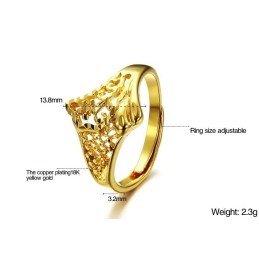 Anello Classico Da Donna The Queen Of Quality, Placcato Oro 18 Carati