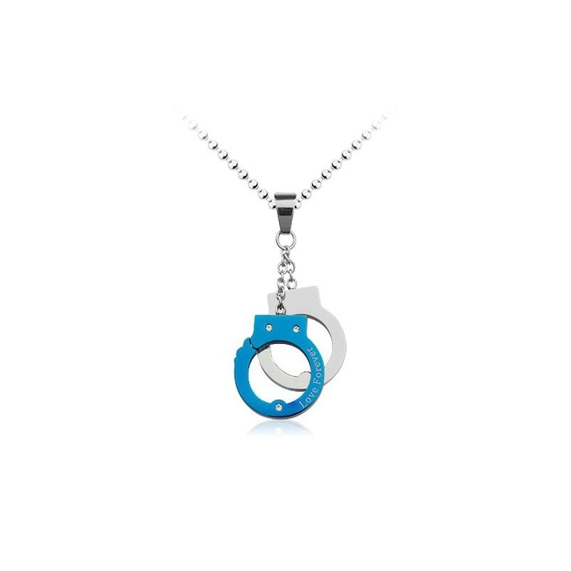 Squisito Ciondolo In Titanio A Forma Di Manette Da Uomo - Catena Gratuita Squisito Ciondolo In Titanio A Forma Di Manette Da Uomo - Catena Gratuita