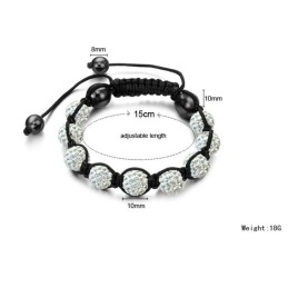 Braccialetto Di Cristallo A Forma Di Palla Da Donna Di Eccellente Qualità