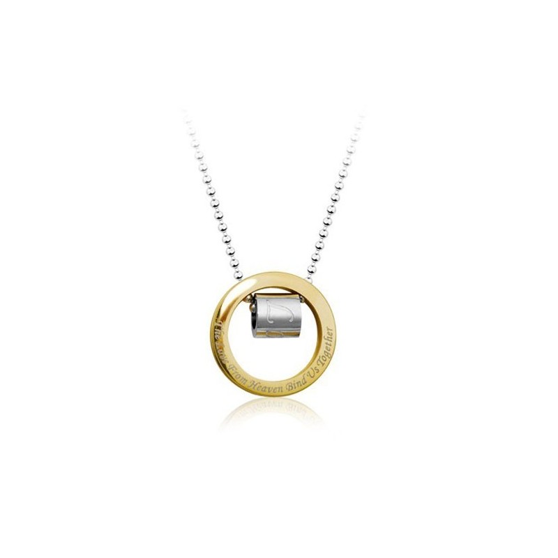 Anello Da Uomo In Oro Con Ciondolo In Titanio Noble - Catena Gratuita Anello Da Uomo In Oro Con Ciondolo In Titanio Noble - Catena Gratuita