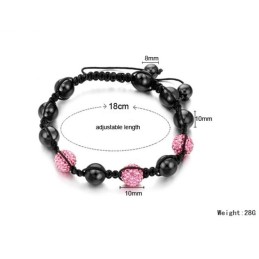 Braccialetto Di Cristallo A Forma Di Palla Da Donna Di Qualità Superiore