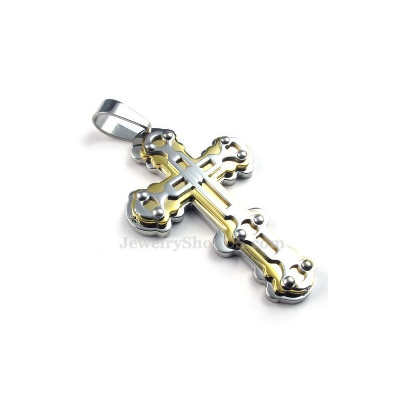 Collana Da Uomo Con Ciondolo A Croce In Titanio (Catena Gratuita) Collana Da Uomo Con Ciondolo A Croce In Titanio (Catena Gratuita)