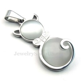 Collana Con Ciondolo In Titanio Con Occhio Di Gatto In Argento (Catena Gratuita)