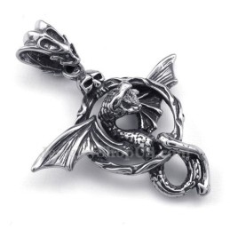 Collana Con Ciondolo Pterosauro In Titanio Di Alta Qualità (Catena Gratuita)