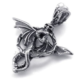 Collana Con Ciondolo Pterosauro In Titanio Di Alta Qualità (Catena Gratuita)