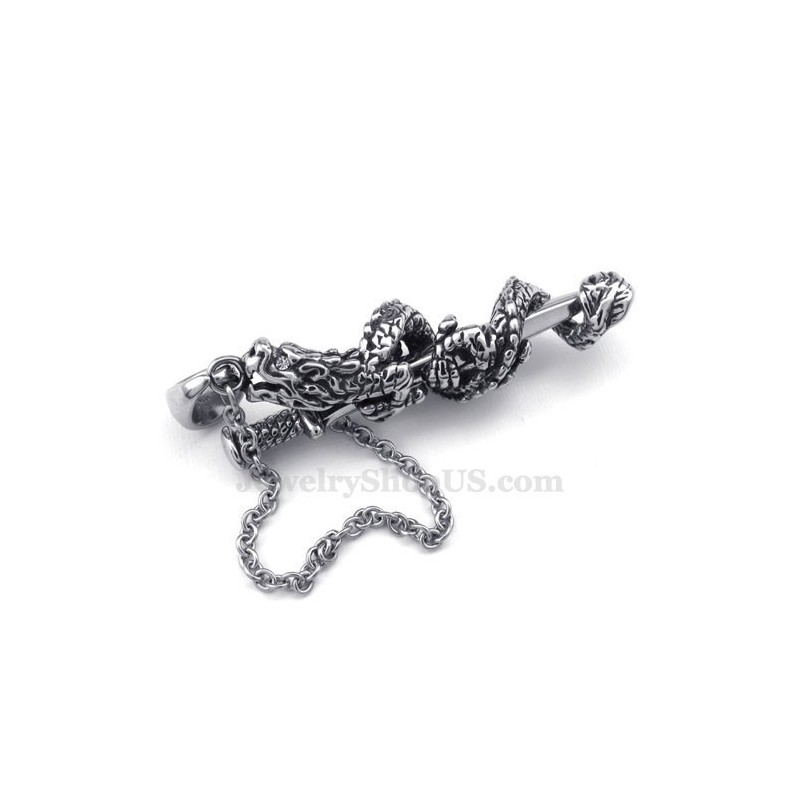 Collana Con Ciondolo In Titanio Con Spada Di Drago (Catena Gratuita) Collana Con Ciondolo In Titanio Con Spada Di Drago (Catena Gratuita)