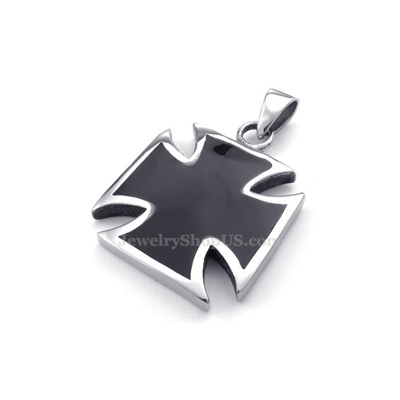 Collana Con Ciondolo A Croce In Titanio Semplice (Catena Gratuita)