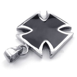 Collana Con Ciondolo A Croce In Titanio Semplice (Catena Gratuita)