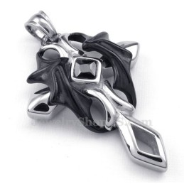 Collana Con Ciondolo A Forma Di Croce In Titanio (Catena Gratuita)