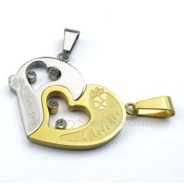Collana Con Ciondolo A Forma Di Bacio In Titanio Per Coppie, Regalo D'Amore (Catena Gratuita) (Un Paio)