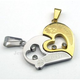 Collana Con Ciondolo A Forma Di Bacio In Titanio Per Coppie, Regalo D'Amore (Catena Gratuita) (Un Paio)