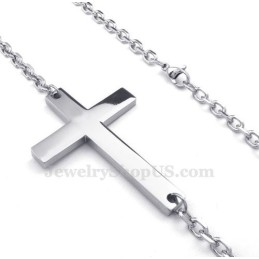 Collana Con Ciondolo A Croce In Titanio (Catena Gratuita)