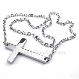 Collana Con Ciondolo A Croce In Titanio (Catena Gratuita)