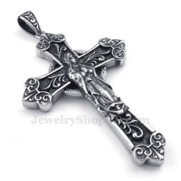 Collana Con Ciondolo A Croce In Titanio Della Madonna (Catena Gratuita)