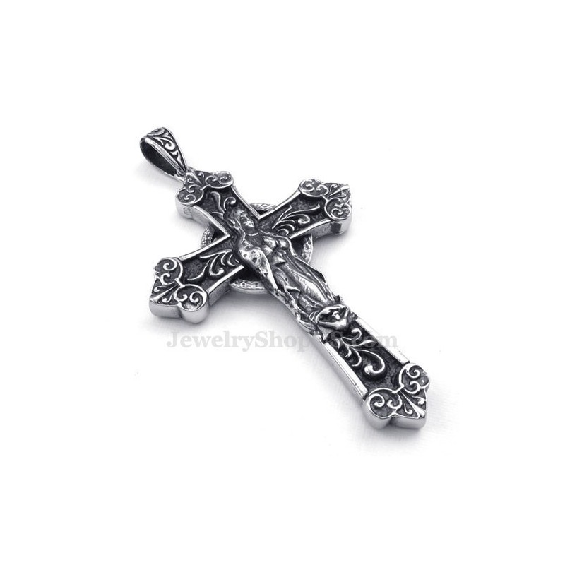 Collana Con Ciondolo A Croce In Titanio Della Madonna (Catena Gratuita) Collana Con Ciondolo A Croce In Titanio Della Madonna (Catena Gratuita)
