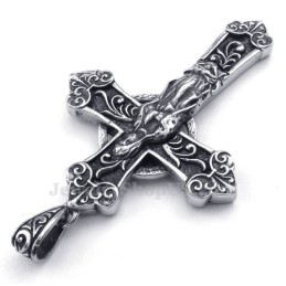 Collana Con Ciondolo A Croce In Titanio Della Madonna (Catena Gratuita)