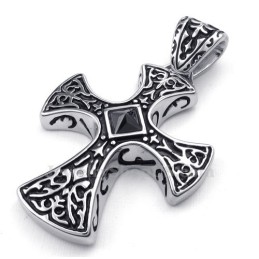 Collana Con Ciondolo A Croce In Titanio (Catena Gratuita)