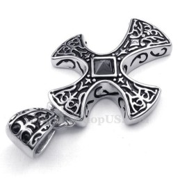 Collana Con Ciondolo A Croce In Titanio (Catena Gratuita)