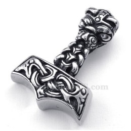 Collana Con Ciondolo A Forma Di Martello Di Thor In Titanio (Catena Libera)
