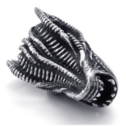 Collana Con Ciondolo Mostro In Titanio (Catena Gratuita)