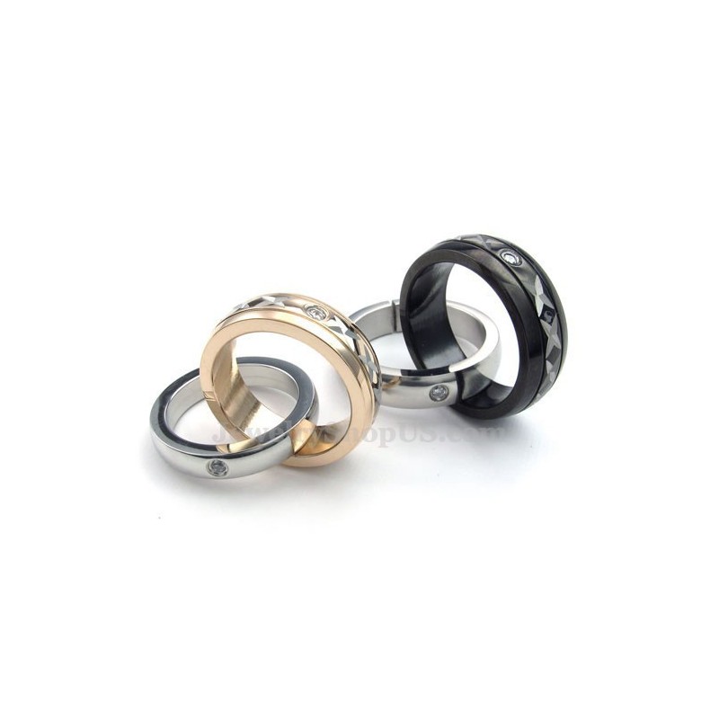 Collana Con Ciondolo Per Coppie In Titanio Con Anelli Intrecciati (Catena Gratuita) Collana Con Ciondolo Per Coppie In Titanio Con Anelli Intrecciati (Catena Gratuita)