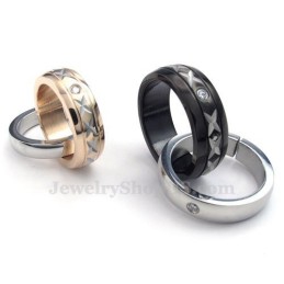 Collana Con Ciondolo Per Coppie In Titanio Con Anelli Intrecciati (Catena Gratuita)