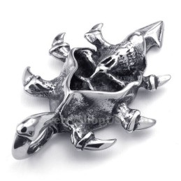Splendida Collana Con Ciondolo A Forma Di Teschio In Titanio (Catena Gratuita)